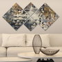 Wallity Cuadro Decorativo de MDF de 4 Piezas Multicolor